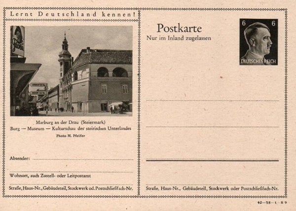 Deutsches Reich Bildpostkarte P307/ 42-38-1-B9 ungebraucht/ *
