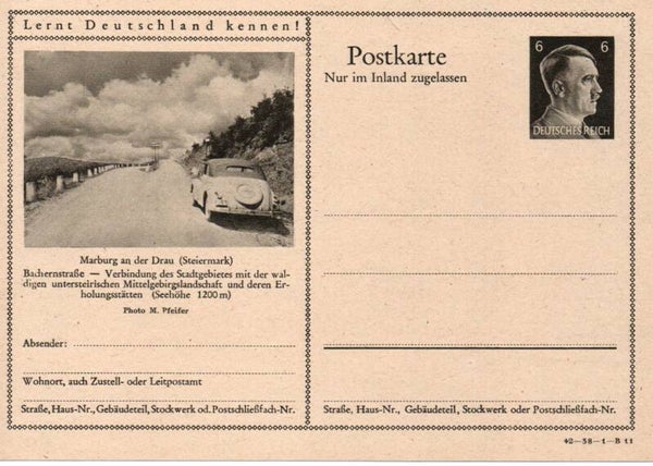 Deutsches Reich Bildpostkarte P307/ 42-38-1-B11 ungebraucht/ *