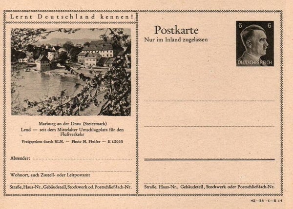 Deutsches Reich Bildpostkarte P307/ 42-38-1-B14 ungebraucht/ *