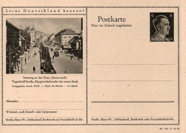 Deutsches Reich Bildpostkarte P307/ 42-38-1-B16 ungebraucht/ *