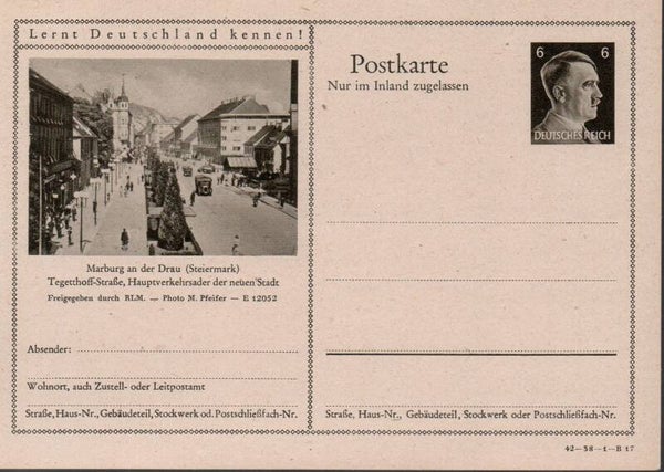 Deutsches Reich Bildpostkarte P307/ 42-38-1-B17 ungebraucht/ *