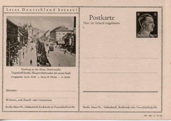 Deutsches Reich Bildpostkarte P307/ 42-38-1-B18 ungebraucht/ *