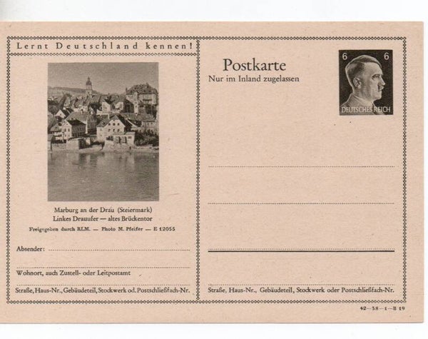 Deutsches Reich Bildpostkarte P307/ 42-38-1-B19 ungebraucht/ *