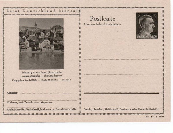 Deutsches Reich Bildpostkarte P307/ 42-38-1-B21 ungebraucht/ *