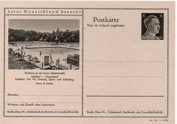 Deutsches Reich Bildpostkarte P307/ 42-38-1-B26 ungebraucht/ *