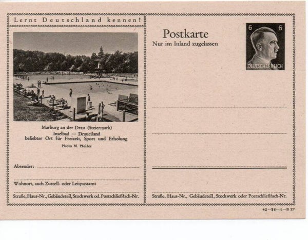 Deutsches Reich Bildpostkarte P307/ 42-38-1-B27 ungebraucht/ *