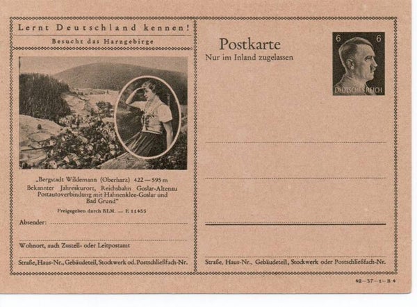 Deutsches Reich Bildpostkarte P307/ 42-37-1-B4 ungebraucht/ *