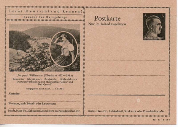Deutsches Reich Bildpostkarte P307/ 42-37-1-B5 ungebraucht/ *