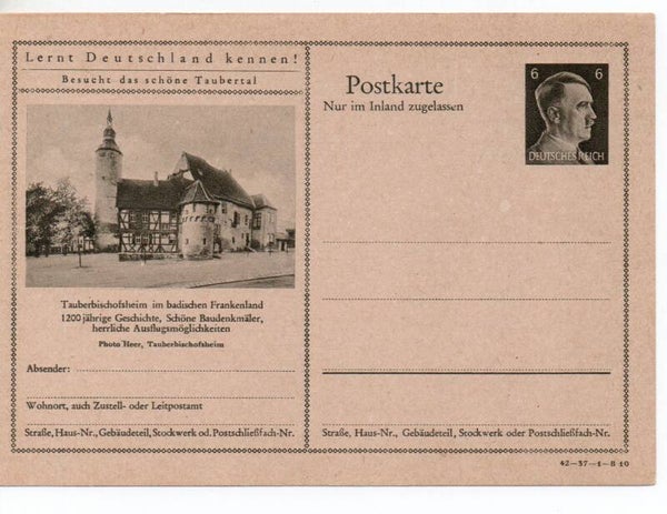 Deutsches Reich Bildpostkarte P307/ 42-37-1-B10 ungebraucht/ *