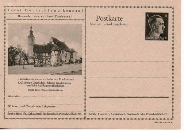 Deutsches Reich Bildpostkarte P307/ 42-37-1-B11 ungebraucht/ *