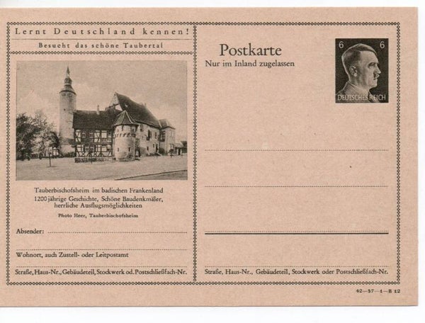 Deutsches Reich Bildpostkarte P307/ 42-37-1-B12 ungebraucht/ *