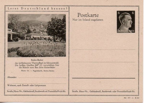 Deutsches Reich Bildpostkarte P307/ 42-37-1-B22 ungebraucht/ *