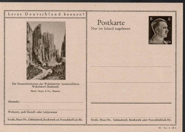 Deutsches Reich Bildpostkarte P307/ 42-36-1-B6 ungebraucht/ *