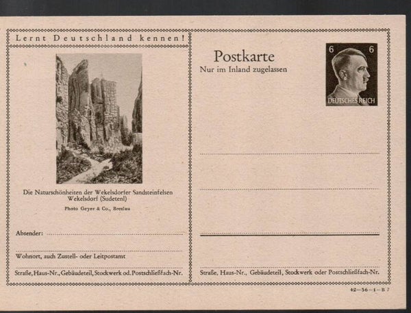Deutsches Reich Bildpostkarte P307/ 42-36-1-B7 ungebraucht/ *