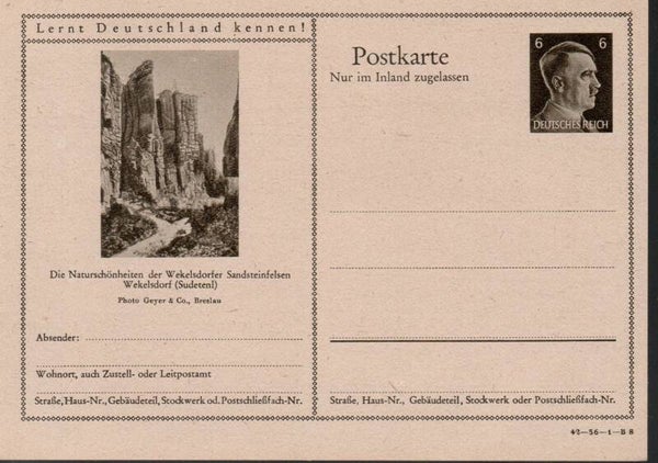 Deutsches Reich Bildpostkarte P307/ 42-36-1-B8 ungebraucht/ *