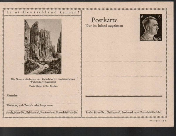Deutsches Reich Bildpostkarte P307/ 42-36-1-B9 ungebraucht/ *