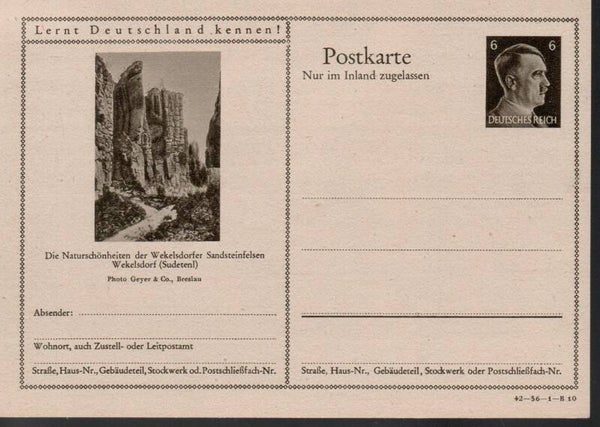 Deutsches Reich Bildpostkarte P307/ 42-36-1-B10 ungebraucht/ *