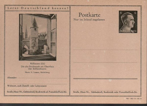Deutsches Reich Bildpostkarte P307/ 42-36-1-B13 ungebraucht/ *
