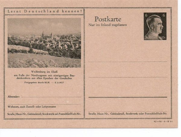Deutsches Reich Bildpostkarte P307/ 42-36-1-B16 ungebraucht/ *