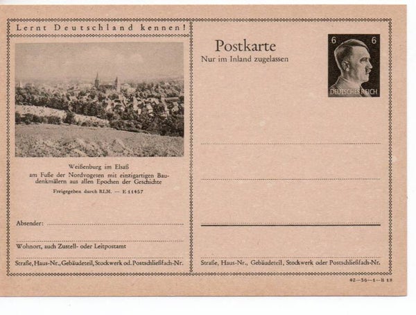 Deutsches Reich Bildpostkarte P307/ 42-36-1-B18 ungebraucht/ *