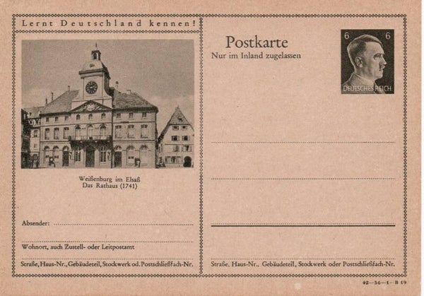 Deutsches Reich Bildpostkarte P307/ 42-36-1-B19 ungebraucht/ *