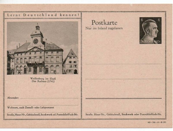 Deutsches Reich Bildpostkarte P307/ 42-36-1-B20 ungebraucht/ *