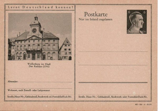 Deutsches Reich Bildpostkarte P307/ 42-36-1-B21 ungebraucht/ *