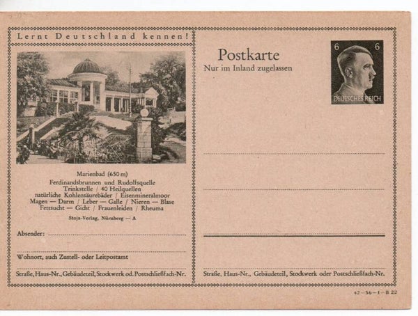 Deutsches Reich Bildpostkarte P307/ 42-36-1-B22 ungebraucht/ *