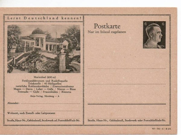 Deutsches Reich Bildpostkarte P307/ 42-36-1-B24 ungebraucht/ *