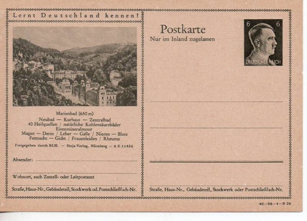 Deutsches Reich Bildpostkarte P307/ 42-36-1-B26 ungebraucht/ *