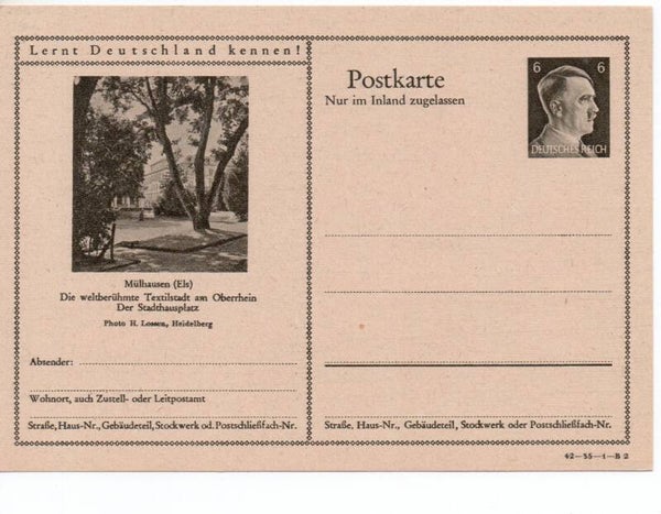 Deutsches Reich Bildpostkarte P307/ 42-35-1-B2 ungebraucht/ *