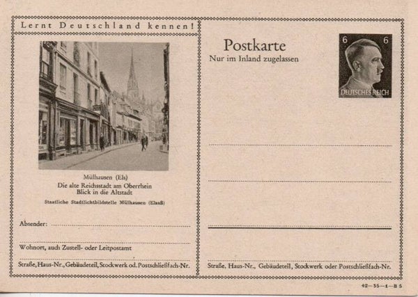 Deutsches Reich Bildpostkarte P307/ 42-35-1-B5 ungebraucht/ *