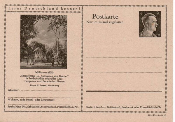 Deutsches Reich Bildpostkarte P307/ 42-35-1-B9 ungebraucht/ *