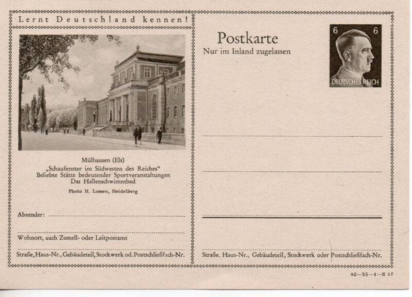 Deutsches Reich Bildpostkarte P307/ 42-35-1-B17 ungebraucht/ *
