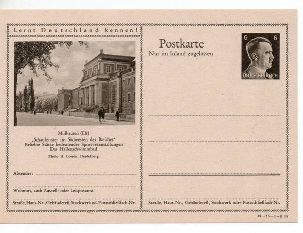 Deutsches Reich Bildpostkarte P307/ 42-35-1-B18 ungebraucht/ *