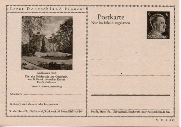 Deutsches Reich Bildpostkarte P307/ 42-35-1-B19 ungebraucht/ *