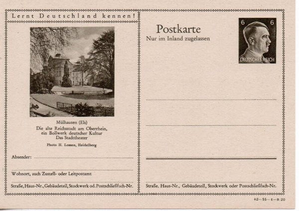 Deutsches Reich Bildpostkarte P307/ 42-35-1-B20 ungebraucht/ *