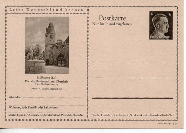 Deutsches Reich Bildpostkarte P307/ 42-35-1-B25 ungebraucht/ *