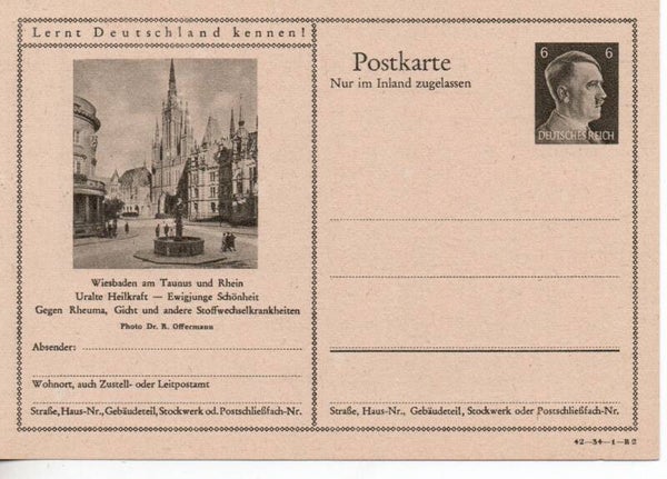 Deutsches Reich Bildpostkarte P307/ 42-34-1-B2 ungebraucht/ *