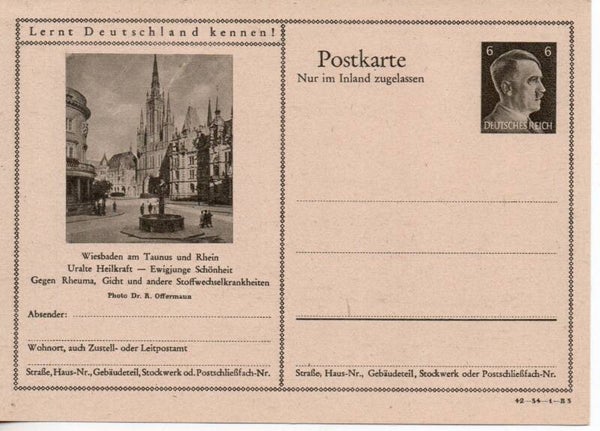 Deutsches Reich Bildpostkarte P307/ 42-34-1-B3 ungebraucht/ *