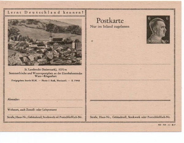 Deutsches Reich Bildpostkarte P307/ 42-34-1-B7 ungebraucht/ *