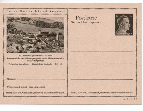 Deutsches Reich Bildpostkarte P307/ 42-34-1-B8 ungebraucht/ *