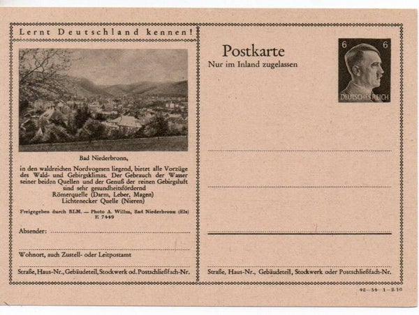 Deutsches Reich Bildpostkarte P307/ 42-34-1-B10 ungebraucht/ *