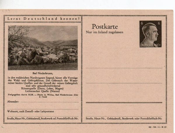 Deutsches Reich Bildpostkarte P307/ 42-34-1-B12 ungebraucht/ *
