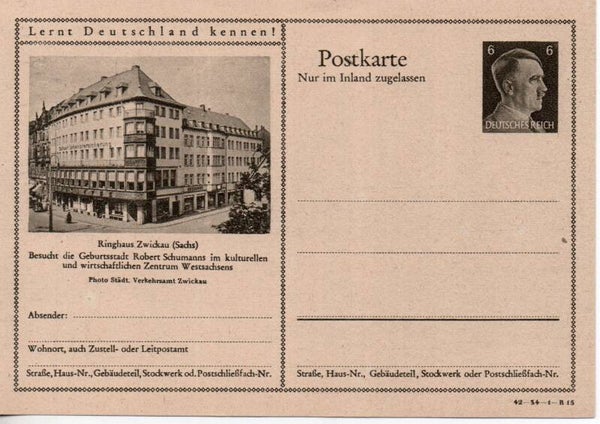 Deutsches Reich Bildpostkarte P307/ 42-34-1-B15 ungebraucht/ *