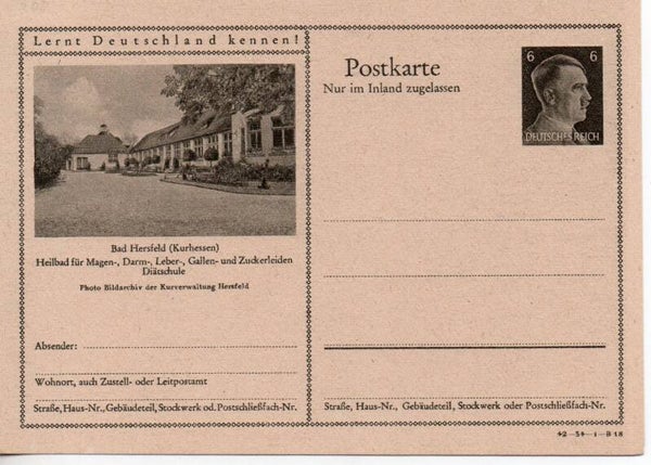 Deutsches Reich Bildpostkarte P307/ 42-34-1-B18 ungebraucht/ *