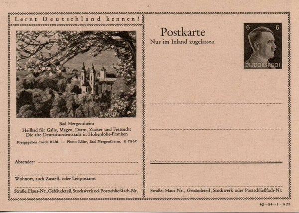 Deutsches Reich Bildpostkarte P307/ 42-34-1-B22 ungebraucht/ *
