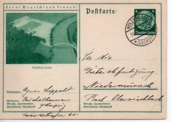 d525-Deutsches Reich Bildpostkarte P221/ 047 gelaufen/ o
