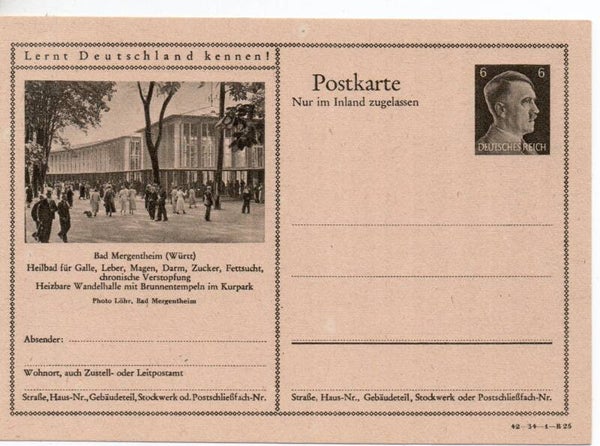 Deutsches Reich Bildpostkarte P307/ 42-34-1-B25 ungebraucht/ *