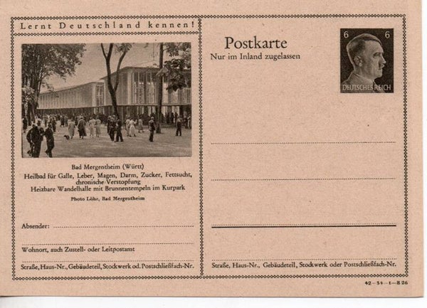 Deutsches Reich Bildpostkarte P307/ 42-34-1-B26 ungebraucht/ *